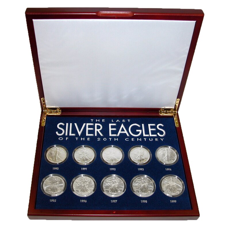 American Coin Treasure The Last Silver Eagles of the 20th Century Display Box