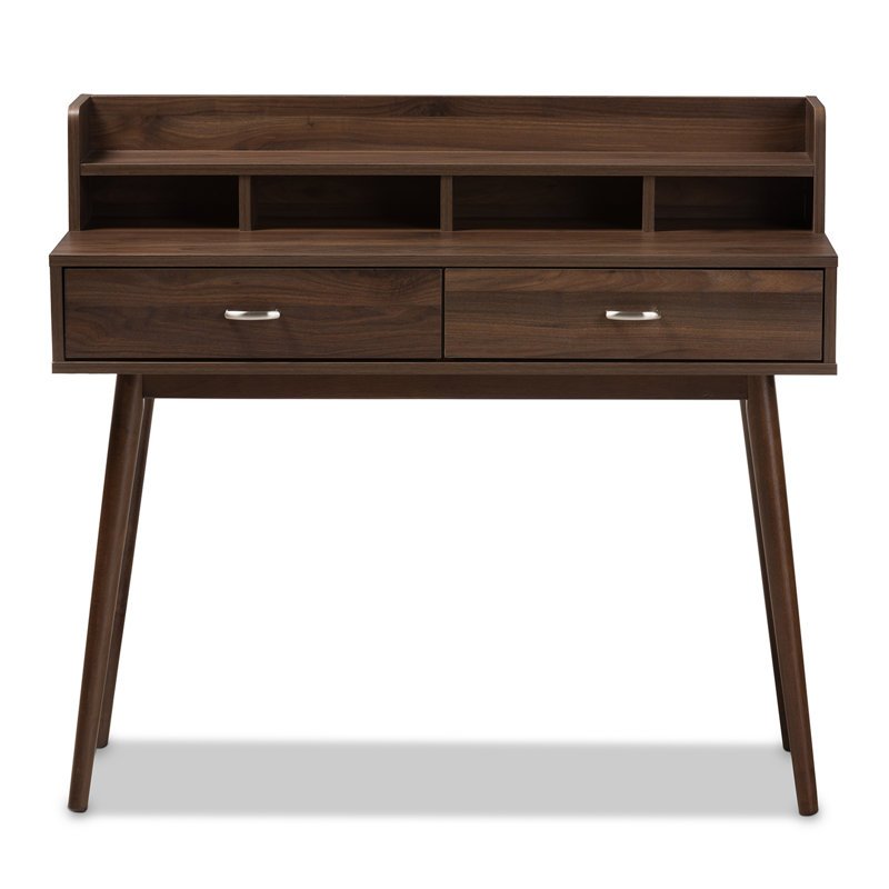 George Oliver West Wick Mid Century Modern 2 Drawer Rectangular West Wick Mid Century Modern 2 Drawer Rectangular Secretary Desk