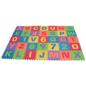 35 Piece Tile Letters and Number Mat Set
