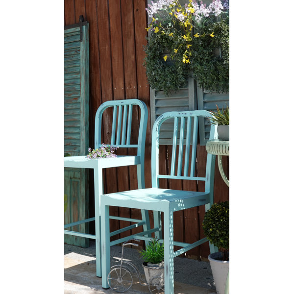 Glitzhome Vintage Metal Side Chair Reviews Wayfair