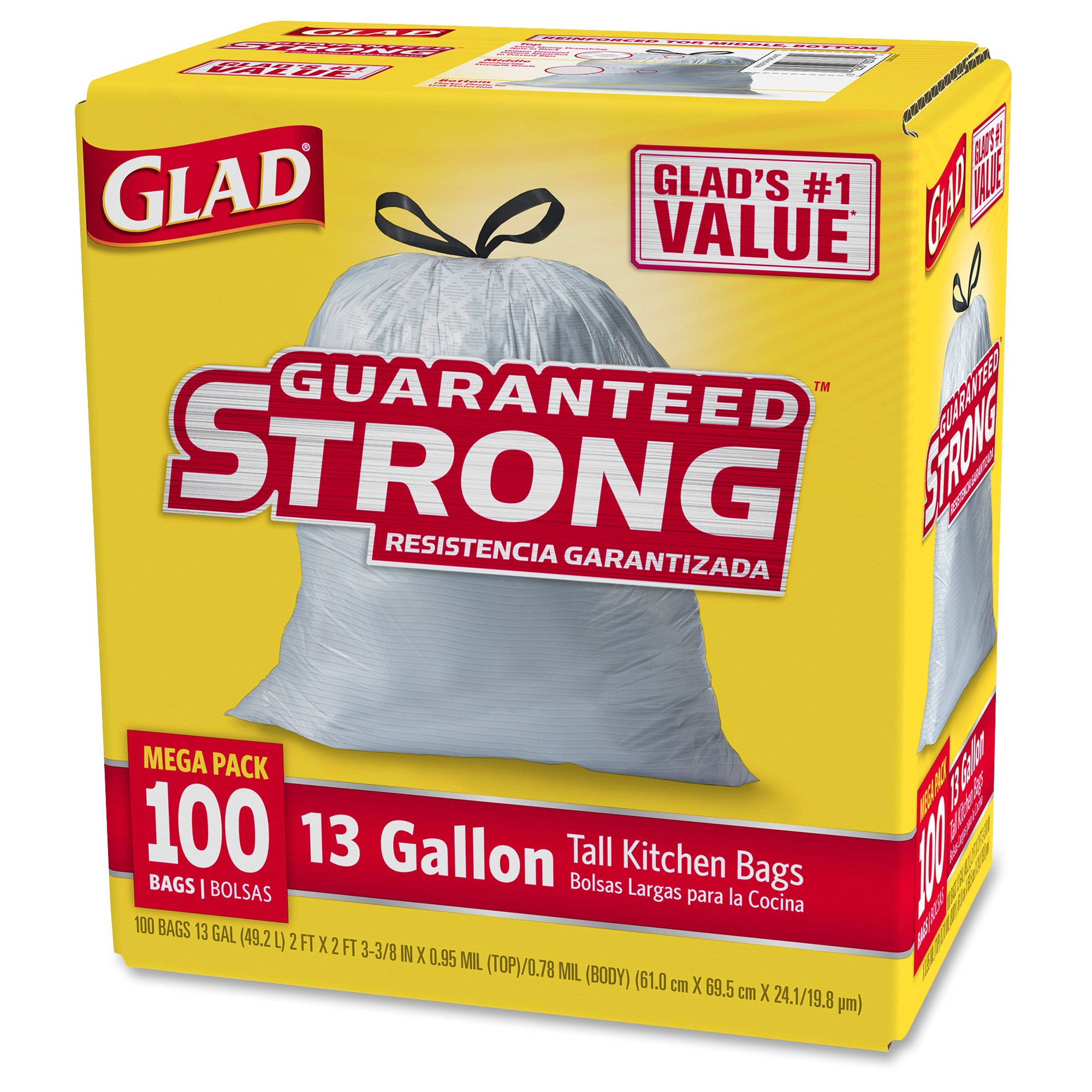 Clorox Glad Tall Kitchen Drawstring 13 Gal Trash Bags 100 Count Clorox Glad Tall Kitchen Drawstring 13 Gal Trash Bags 100 Count Reviews Wayfair