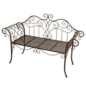 2-Sitzer Gartenbank Viva La France aus Metall vo..