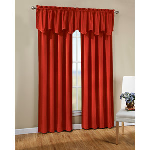 Joyce Solid Semi-Sheer Rod Pocket Single Curtain Panel