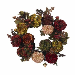 Autumn Hydrangea Peony Wreath