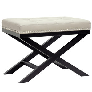 Baxton Studio Kyla Tufted Ottoman by W..