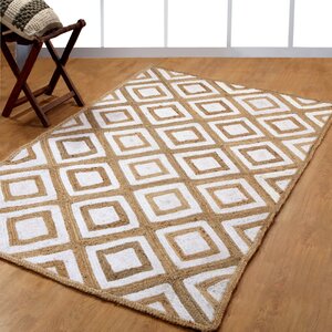 Hand-Woven White Area Rug