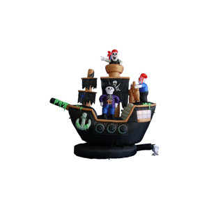 7 ft. Pirate Ship Decoration