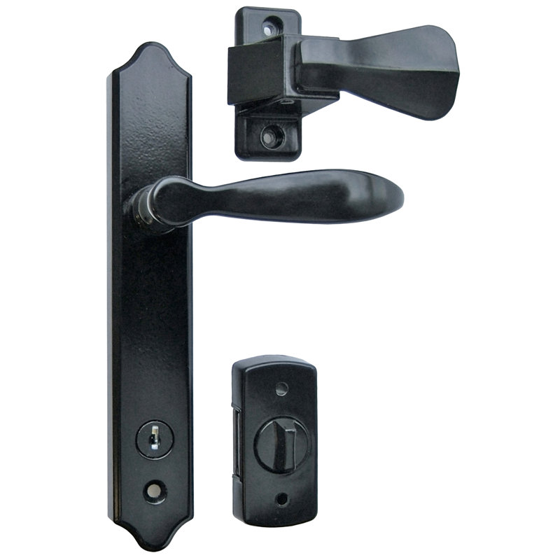 Ideal Security Deluxe Storm Door Handle Set With Deadbolt ...