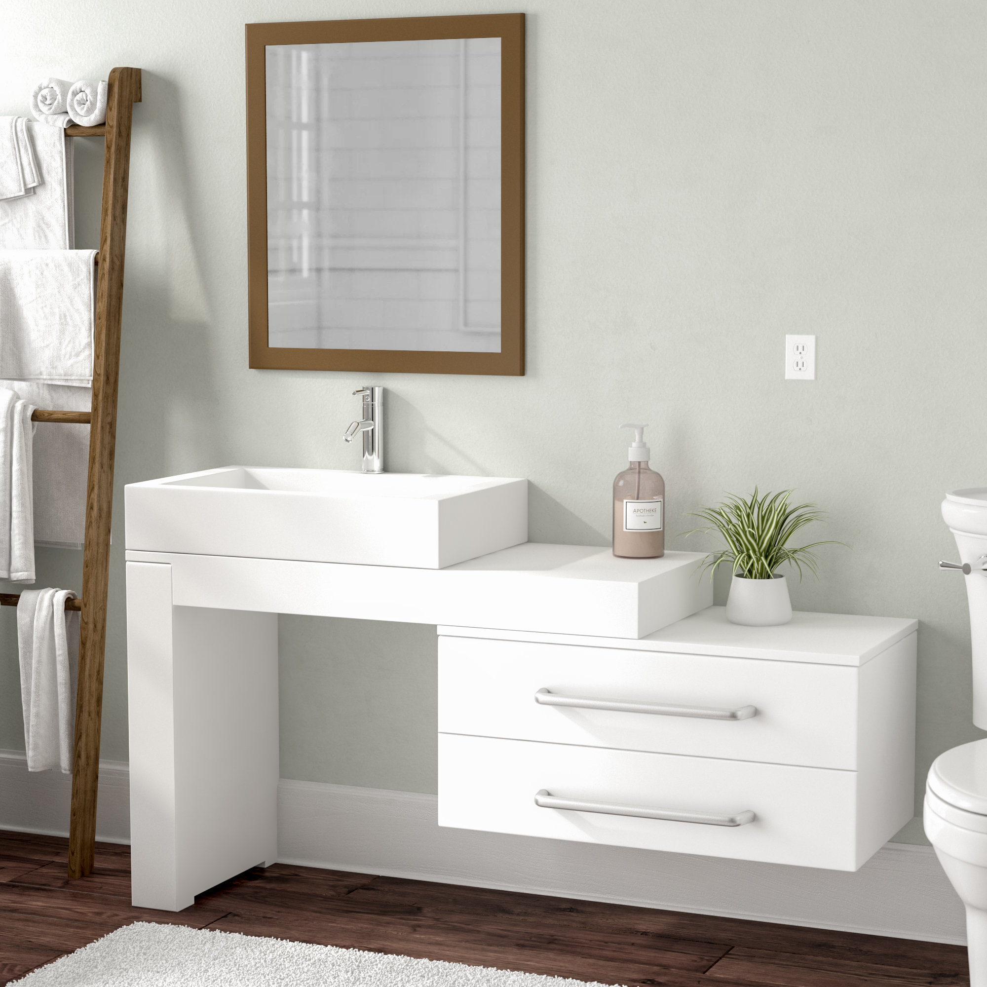 Hulbert 57 Wall Mounted Single Modern Bathroom Vanity Set Reviews Hulbert 57 Wall Mounted Single Modern Bathroom Vanity Set Reviews Allmodern