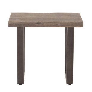Side Table 28 Inches High Wayfair Ca Winterville 28 Inch Weathered Grey Side Table With Gun Metal Legs