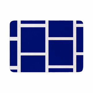 NL designs Square Blocks Pattern Memory Foam Bath Rug