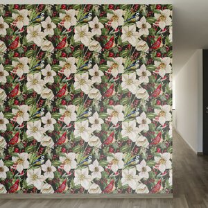 Holly and Hellebores Removable 8' x 20
