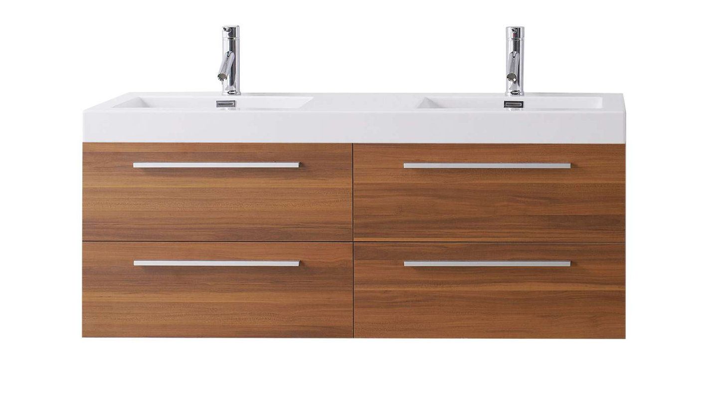 Cartagena 54 Quot Double Bathroom Vanity Set With White Top