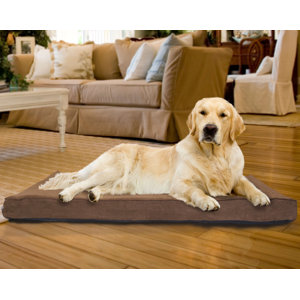 Snuggle Terry and Suede Memory Foam Dog Bed