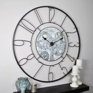 Large Gear Wall Clock Wayfair Oversized Fulshaw Gears 36 Wall Clock