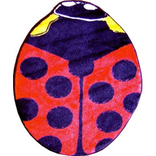 Kidney Shaped Rugs Wayfair Fun Shape High Pile Ladybug Area Rug
