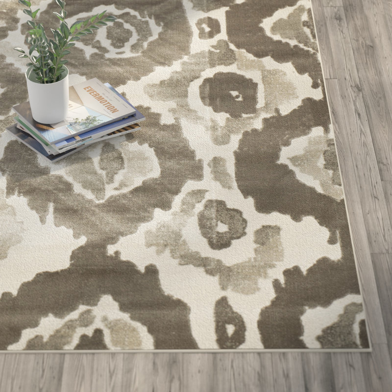 Brayden Studio Twilley Ivory / Dark Gray Area Rug & Reviews Wayfair