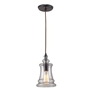 Pettey 1-Light Pendant with Clear Blown Glass