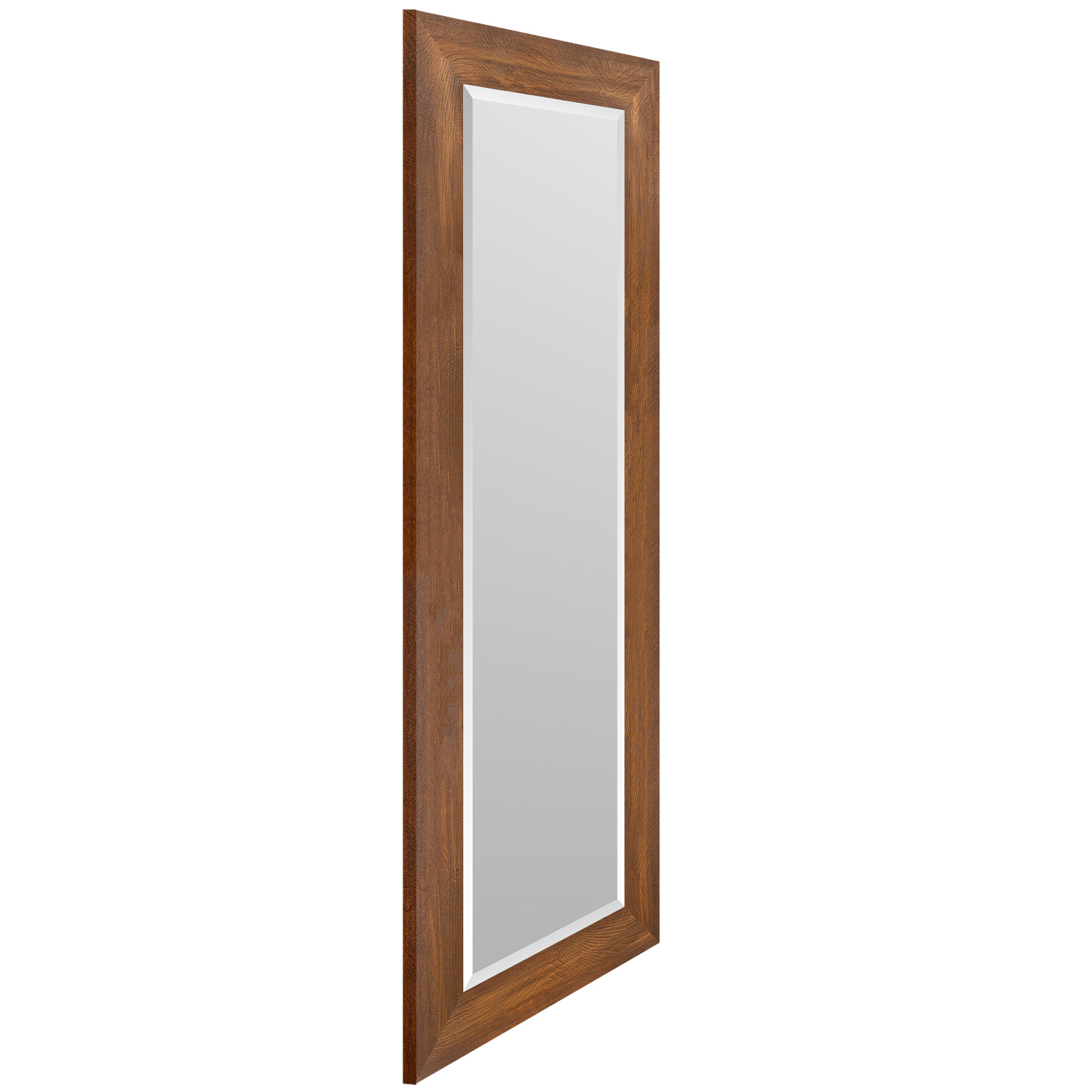 Hipolito Woodgrain Framed Beveled Full Length Mirror