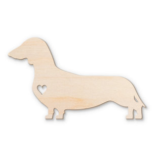 Dachshund Decor Wayfair Heart Cut Dachshund Wood Sign Wall Décor