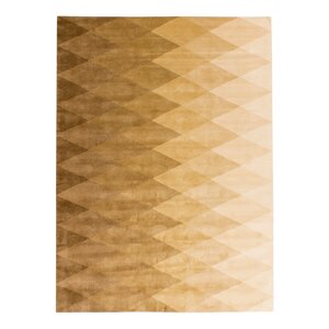 Harlequin Contemporary Hand Knotted Brown/Gold Area Rug