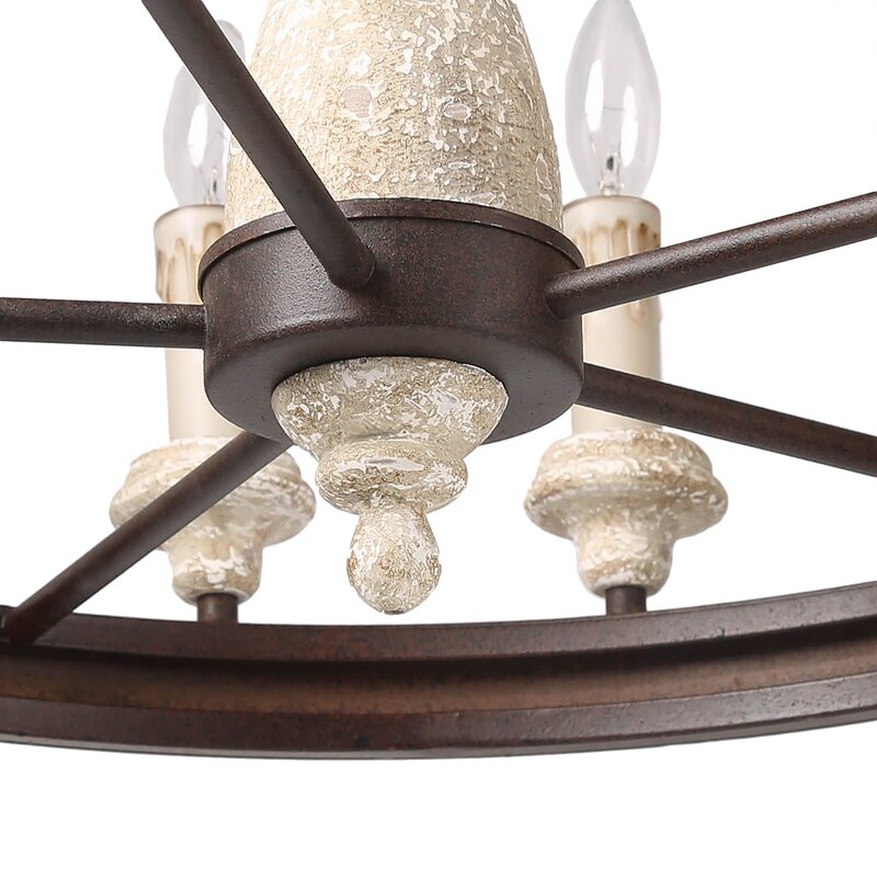 Lechuga 15 Light Wagon Wheel Chandelier