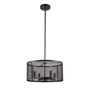 Audra Metal Mesh 4-Light Drum Chandelier