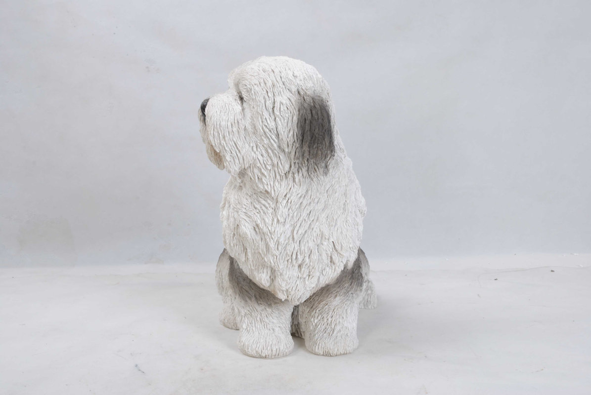 old english sheep dog statue