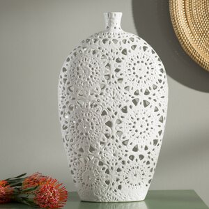 Floral Pierced Floor Vase