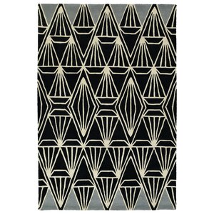 Origami Hand-Tufted Black Area Rug