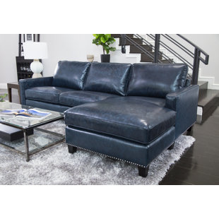Farmhouse Rustic Sectionals Birch Lane Samatha Leather Right Hand Facing Sectional