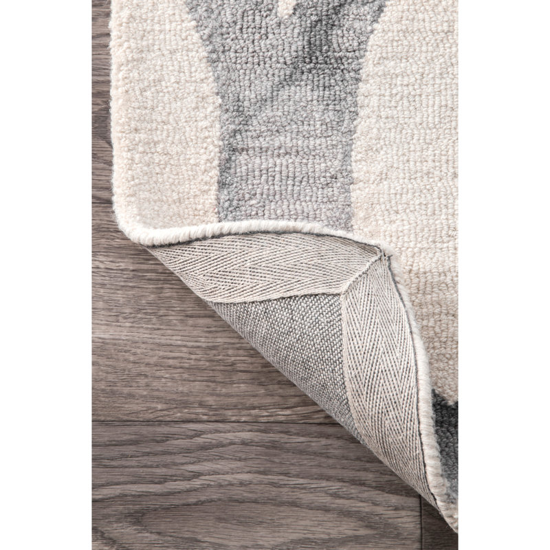 Tadashi Hand-Woven Wool Navy Blue/Light Gray Area Rug ...