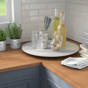 Marble White Lazy Susans You Ll Love Wayfair Clarisa Lazy Susan