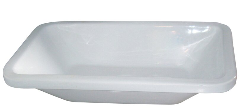 vitreous china rectangular vessel bathroom sink