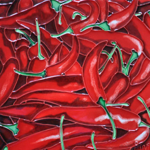 Chili Pepper Decor Wayfair Red Chili Peppers Tile Wall Decor