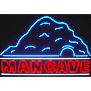 Man Cave Ideas Wayfair Man Cave With Neon Sign