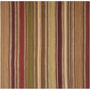Striped Kilim Hand-Woven Wool Red Area Rug