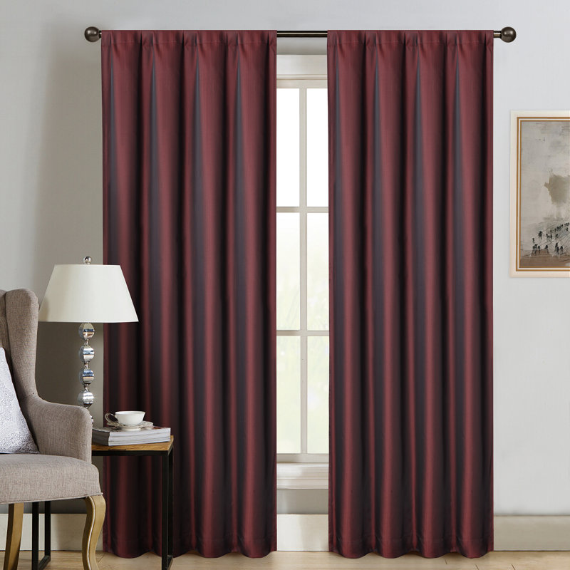 Charlton Home Crandon Solid Color Max Blackout Thermal Rod Pocket