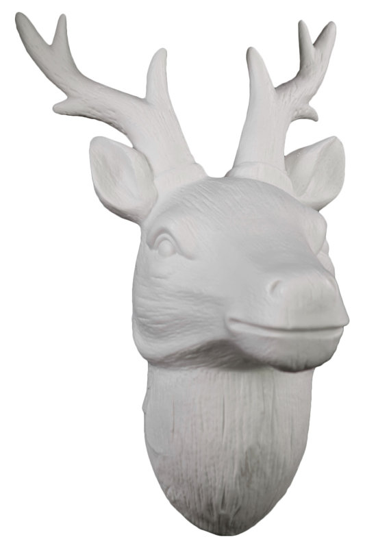 Urban Trends Porcelain Deer Head Wall Decor Gloss White & Reviews Wayfair
