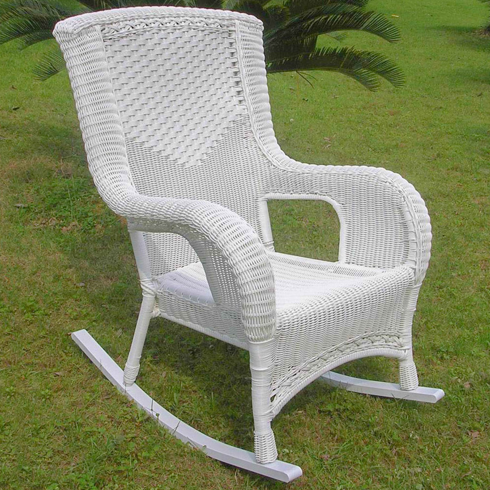 Birch Lane Wicker Resin Aluminum High Back Patio Rocking Chair Birch Lane Wicker Resin Aluminum High Back Patio Rocking Chair Reviews Wayfair