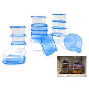 Plastic 15 Container Food Storage Set