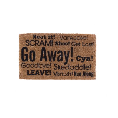 Funny Door Mat Go Away Synonyms Coir Doormat 100 Natural Coconut