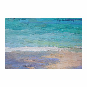 Carol Schiff Caribbean Dream Painting Green/Lavender Area Rug