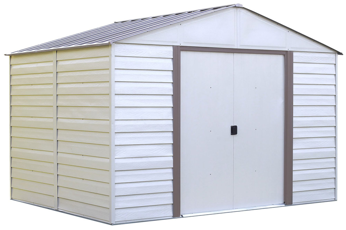 Arrow Milford 10 ft. 3 in. W x 12 ft. 2 in. D Metal Storage Shed ...
