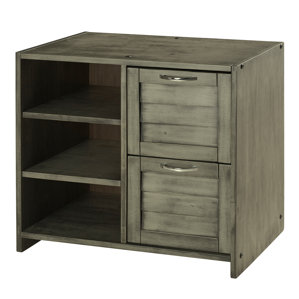 Felecia 2 Drawer Wood Chest with Shelves by Harriet Bee