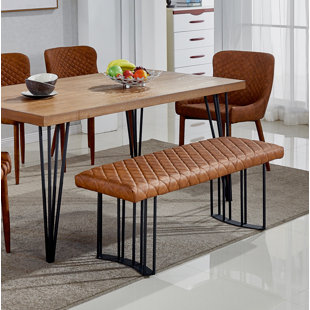Cream Leather Dining Bench Wayfair Quickview