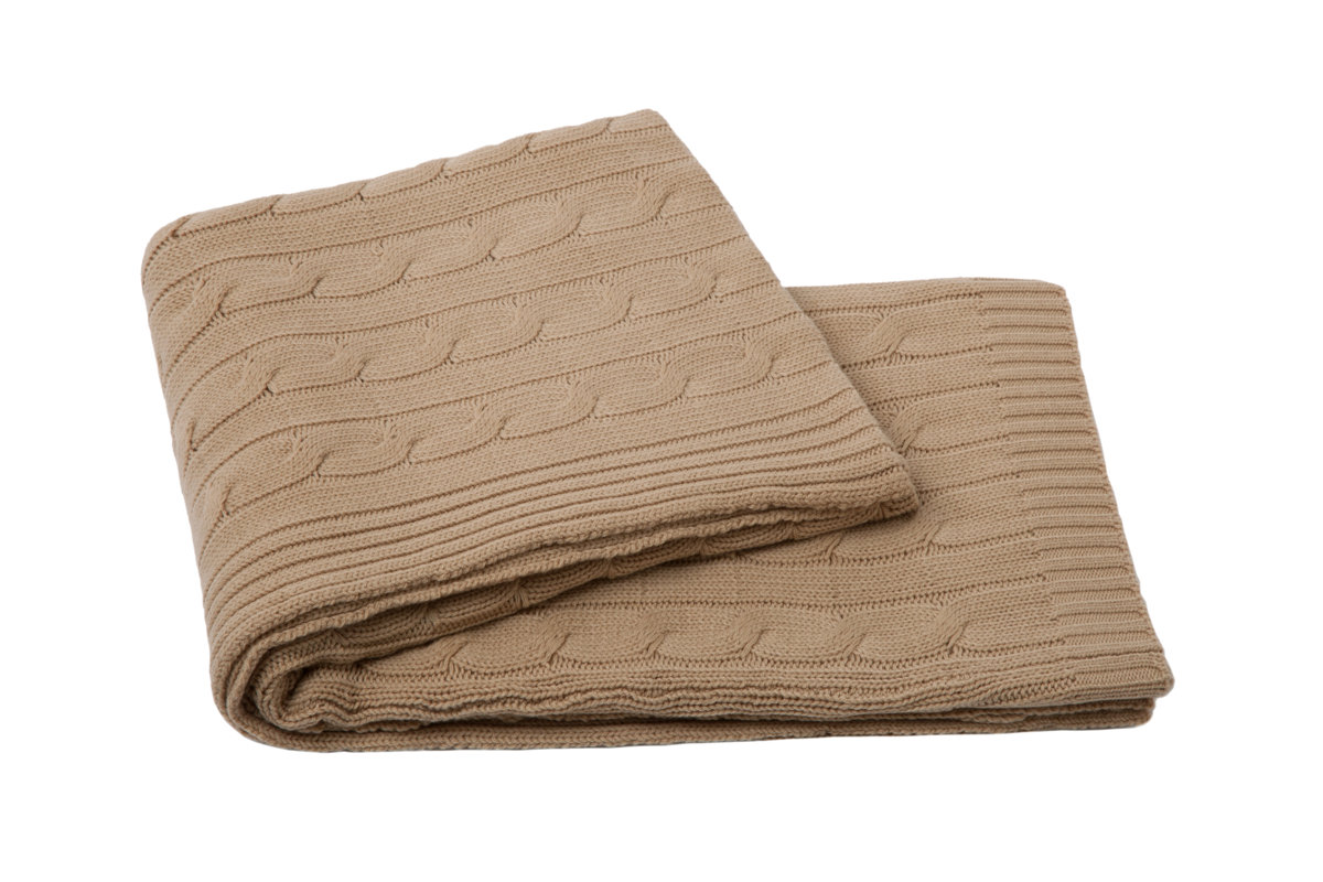 Cashmere Collection Cable Knit Cashmere Blend Throw & Reviews Wayfair