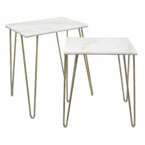 Parris Metal End Table Set (Set of 2) by Varick Gallery