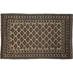 Tribal Hand-Knotted Ivory Area Rug