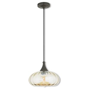 Limewood 1-Light Elliptical Shade Mini Pendant